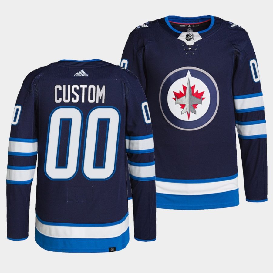 custom jets navy authentic pro home jersey