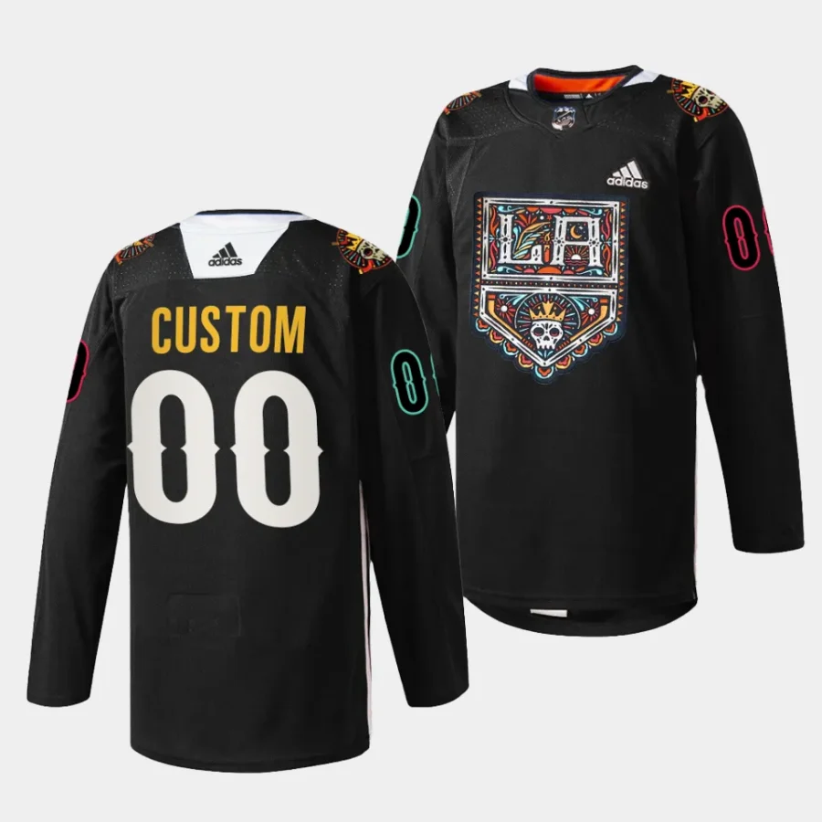 custom kings black 2023 dia de muertos specialty jersey