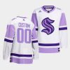 custom kraken white 2021 hockeyfightscancer special jersey