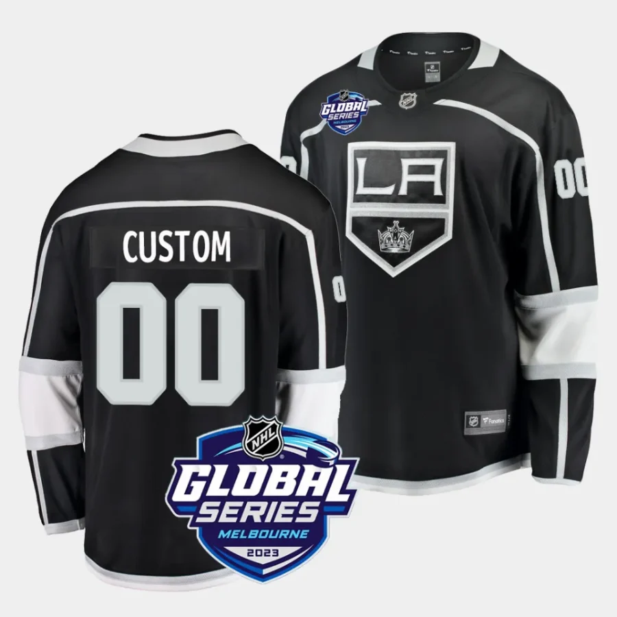 custom la kings black 2023 global series home jersey