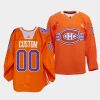 custom les canadiens orange indigenous celebration night warmup jersey