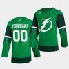 custom lightning 2020 st. patricks day green jersey