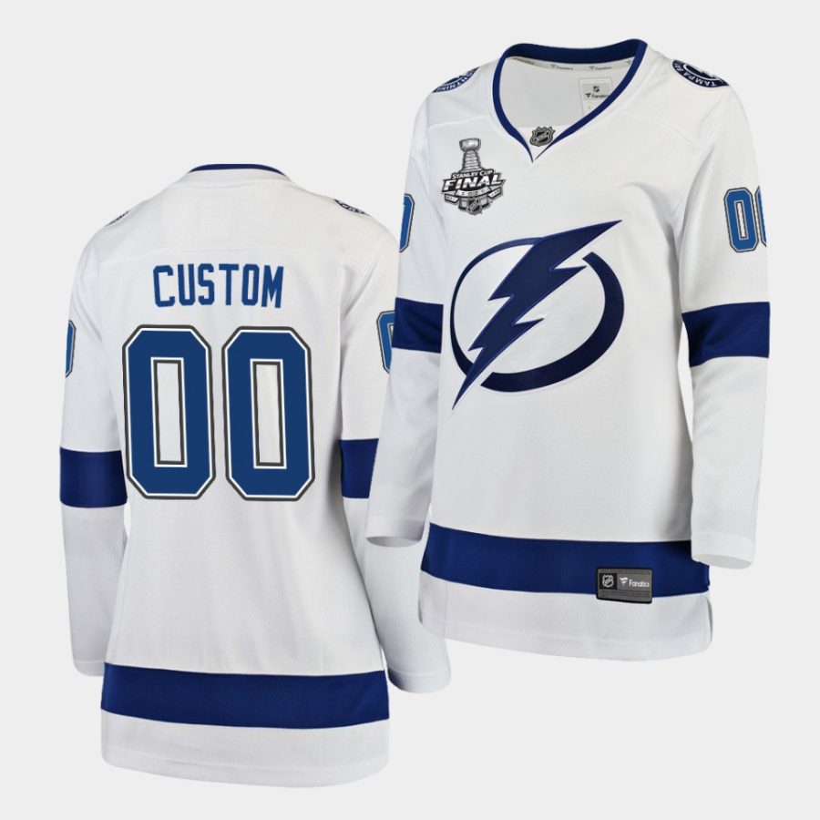 custom lightning 2020 stanley cup final bound white away player jersey