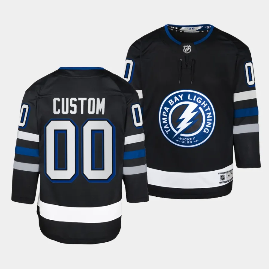 custom lightning 2023 24alternate youth blackpremier player jersey