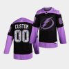 custom lightning purple hockeyfightscancer authentic jersey