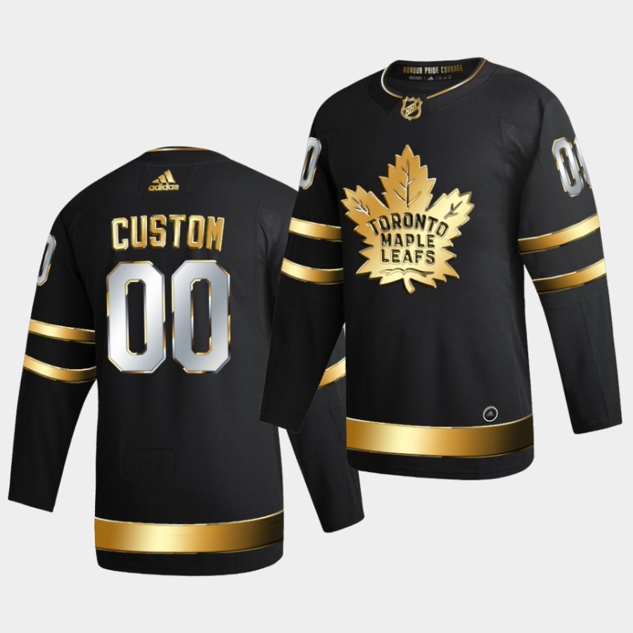 custom maple leafs 2020 21 black golden edition limited authentic jersey