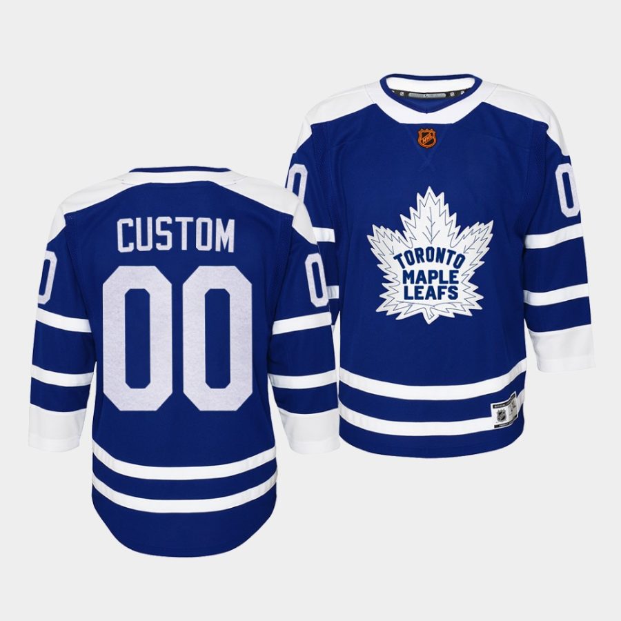 custom maple leafs 2022special edition 2.0 youth blue jersey