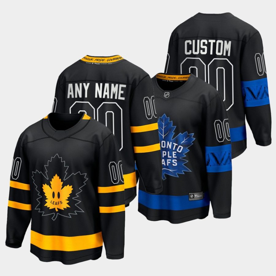 custom maple leafs black alternate drew house menjersey