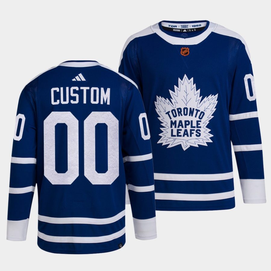 custom maple leafs blue 2022reverse retro 2.0 authentic primegreen jersey