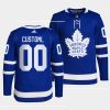 custom maple leafs blue primegreen authentic home jersey