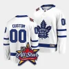 custom maple leafs white 2024 nhl all star patch away jersey