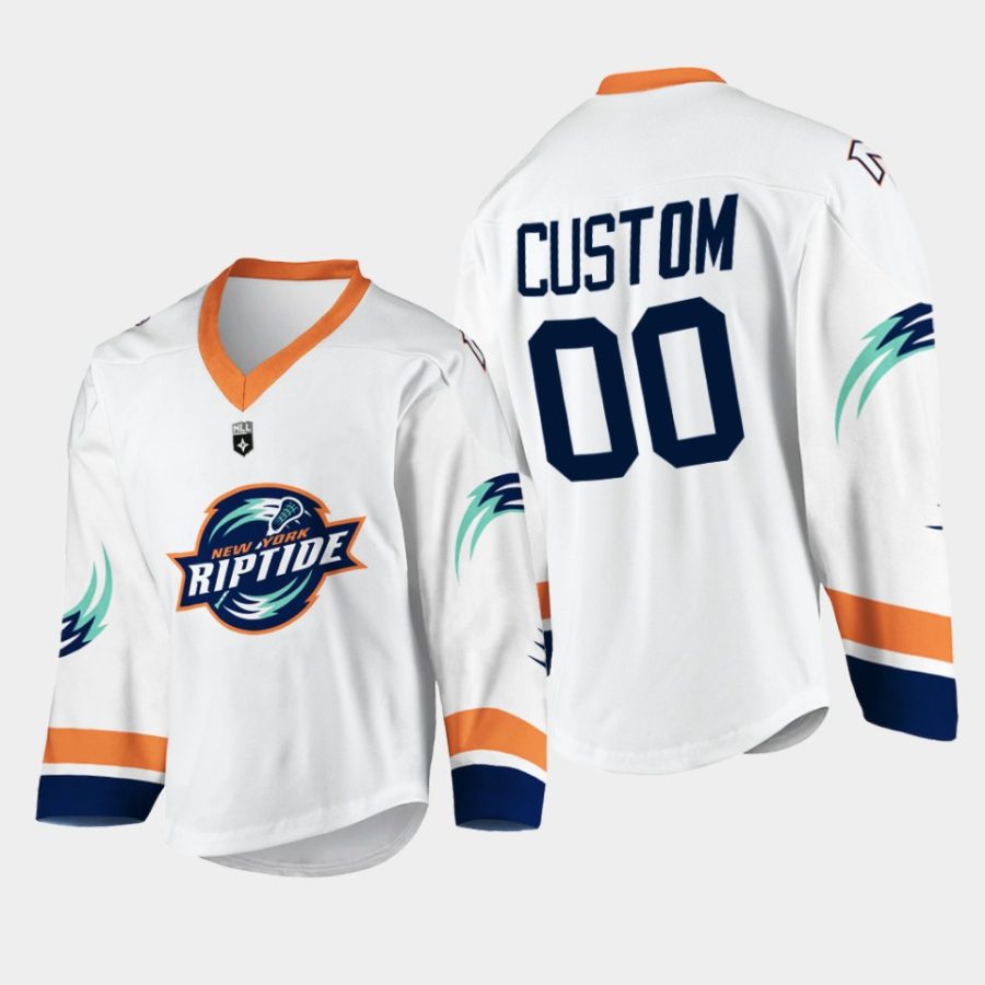 custom new york riptide 2022hockey white replica jersey