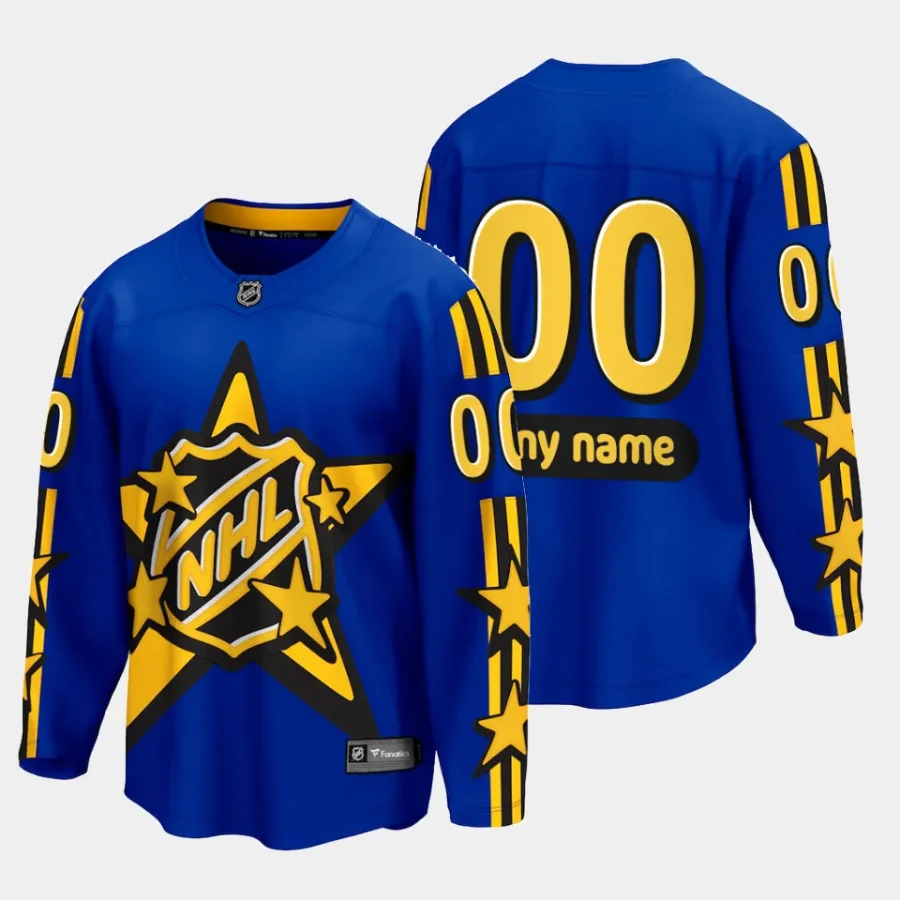 custom nhl blue 2024 nhl all star game breakaway jersey