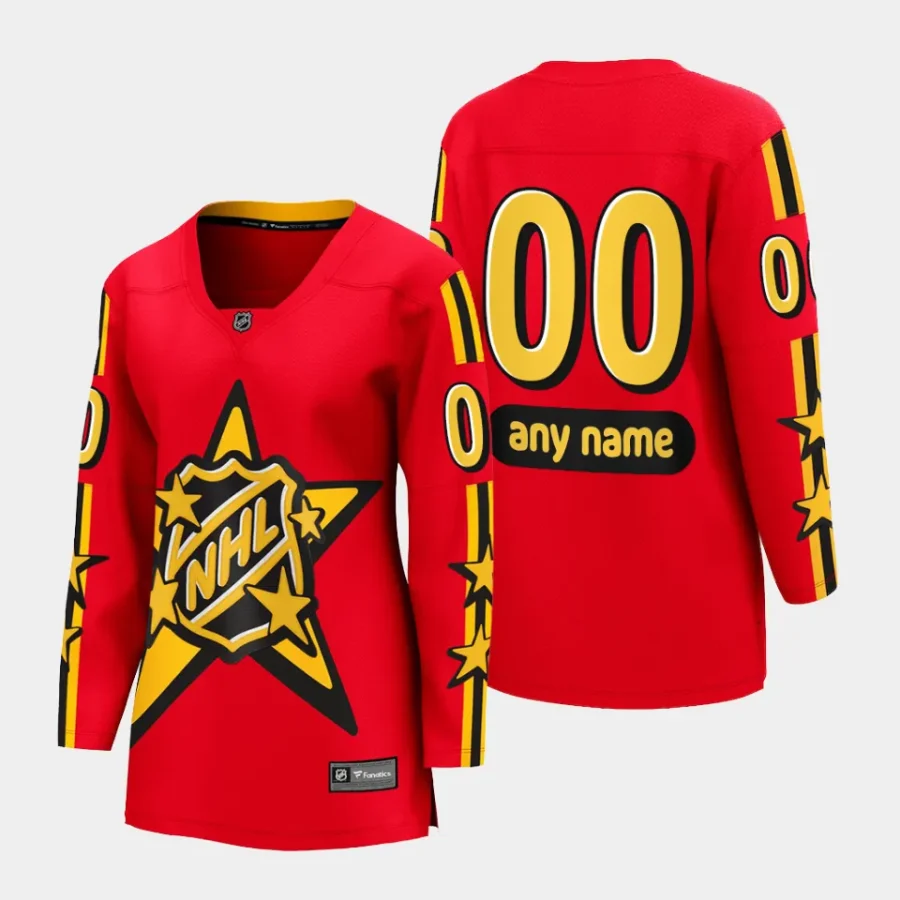 custom nhl red 2024 nhl all star game breakaway womenjersey