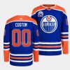 custom oilers royal 2022lee ryan hall of fame patch primegreen jersey