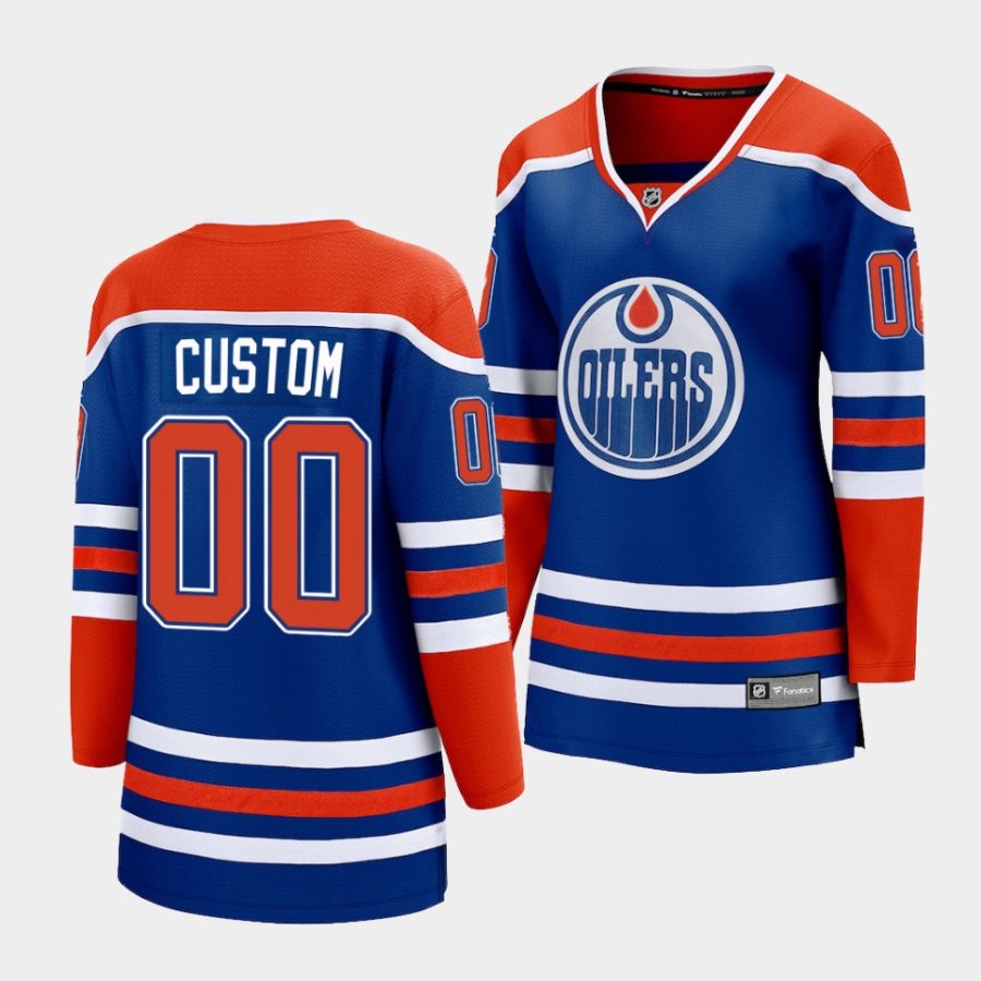 custom oilers royal home women jerseys