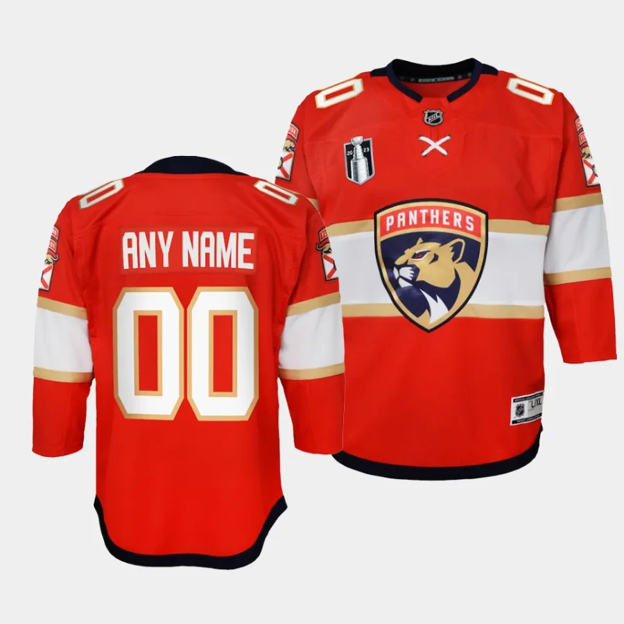 custom panthers 2023 stanley cup final youth redhome jersey