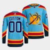 custom panthers blue 2022reverse retro 2.0 authentic primegreen jersey