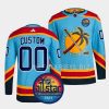 custom panthers blue 2023 all star patch reverse retro jersey