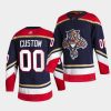 custom panthers navy 2021 reverse retro authentic jersey