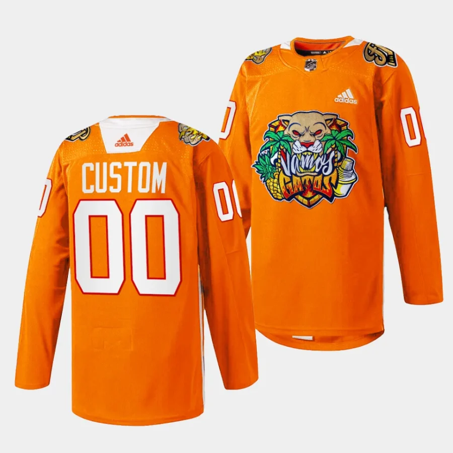 custom panthers orange 2024 vamos gatos specialty jersey