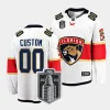 custom panthers white 2023 stanley cup final away jersey