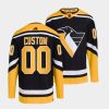 custom penguins black 2022reverse retro 2.0 authentic primegreen jersey