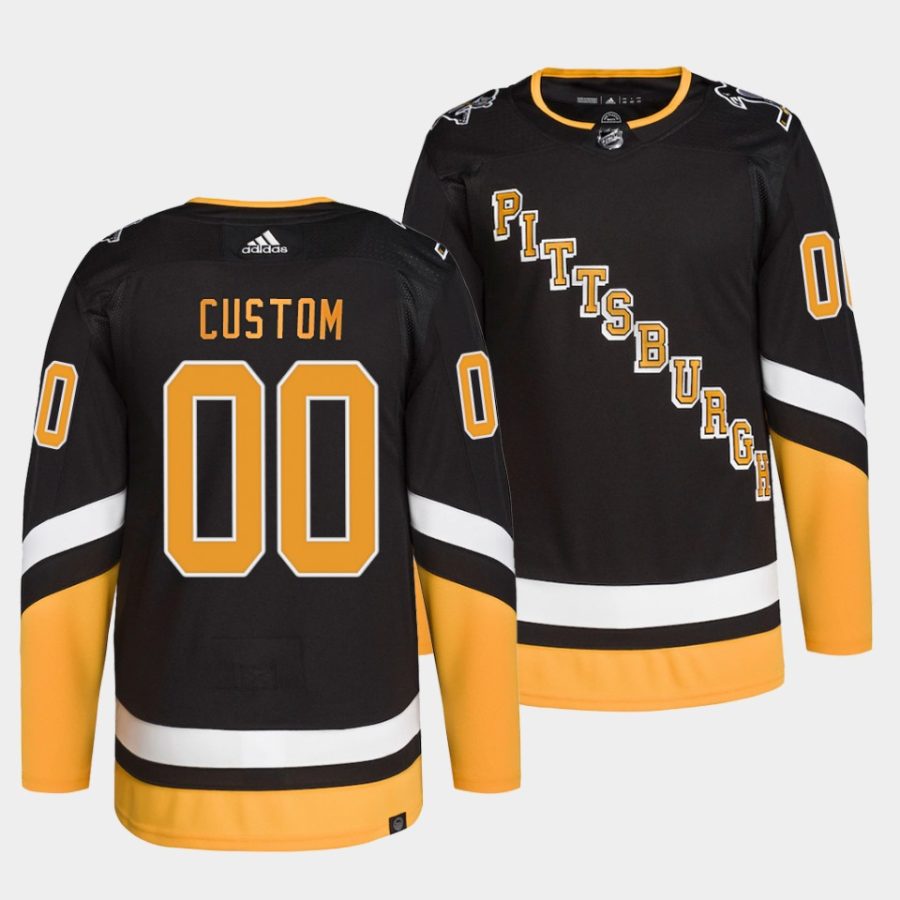 custom penguins black alternate primegreen authentic jersey