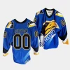 custom penguins blue throwback heinous third jersey