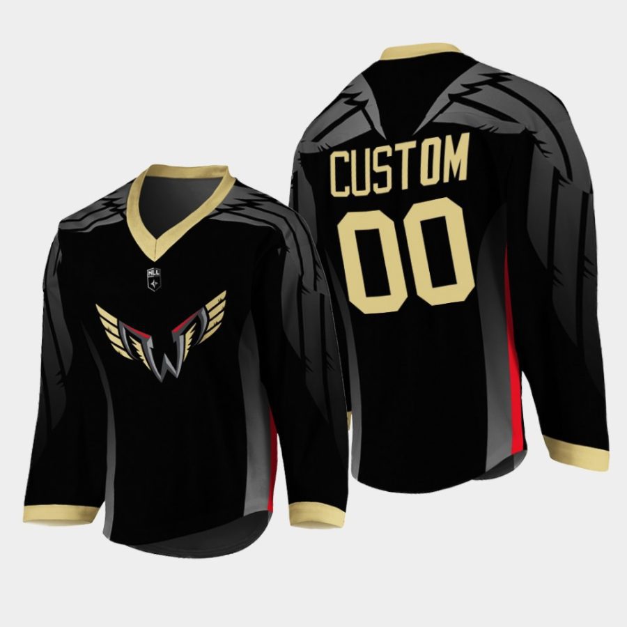 custom philadelphia wings 2022hockey black replica jersey