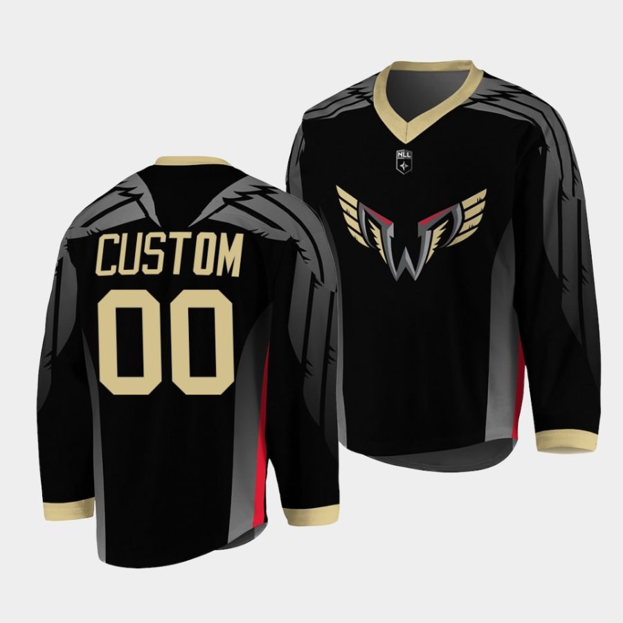 custom philadelphia wings replica black jersey