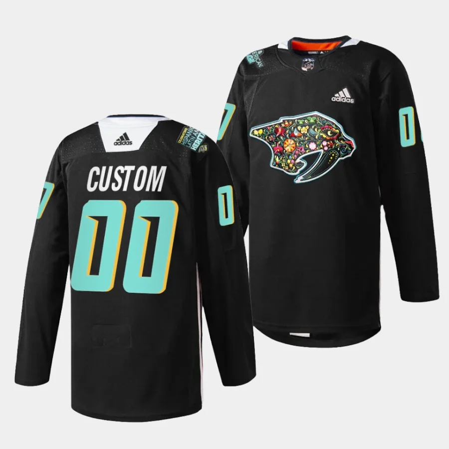 custom predators black 2023 hispanic heritage night jersey