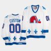 custom quebec nordiques heritage vintage replica white jersey