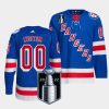 custom rangers royal 2022 stanley cup playoffs authentic pro jersey