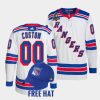 custom rangers white 2022 metropolitan division champions primegreen jersey