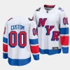 custom rangers white 2024 nhl stadium series breakaway player jersey