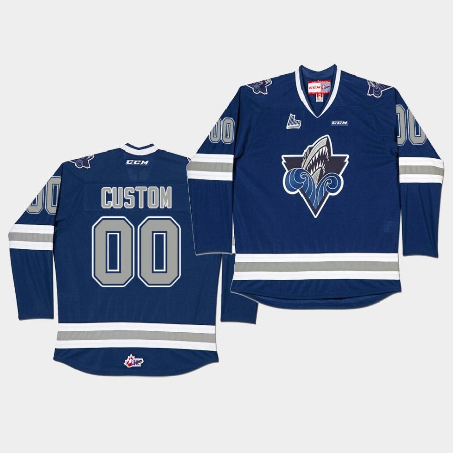 custom rimouski oceanic home navy 00 jersey