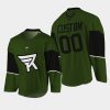 custom rochester knighthawks 2022hockey green replica jersey