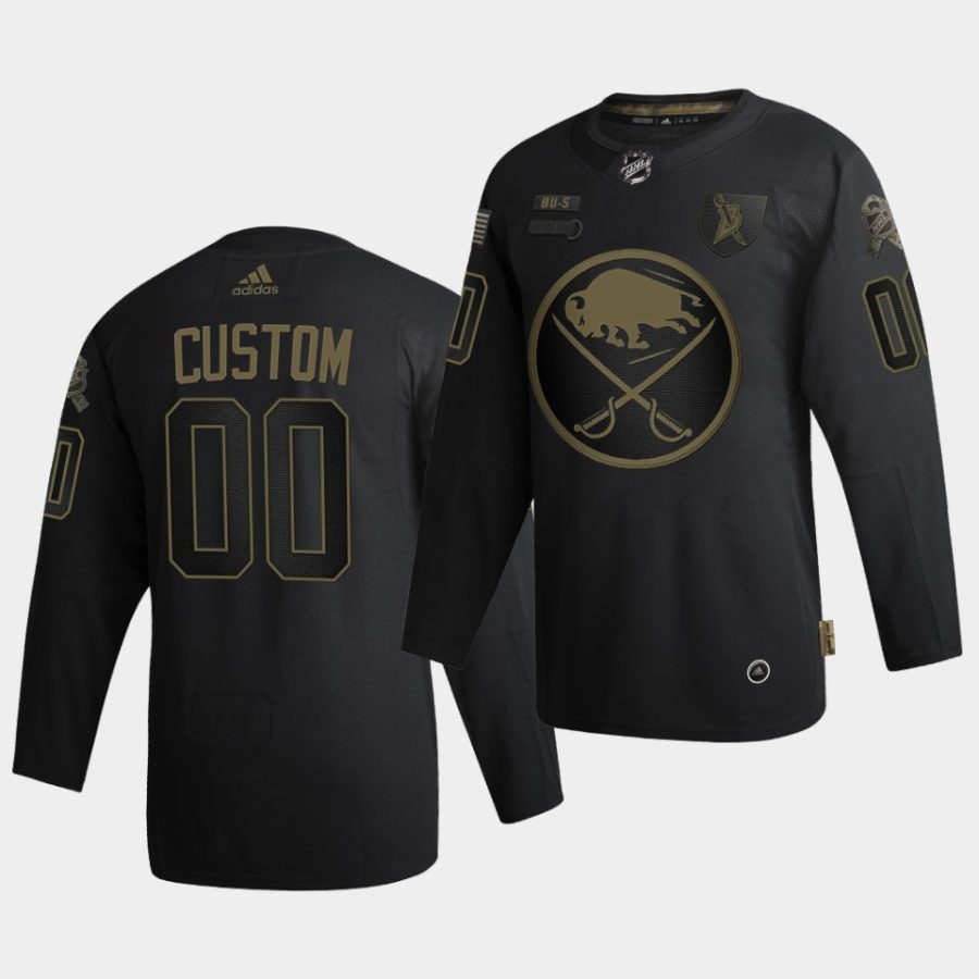 custom sabres black 2020 salute to service authentic jersey