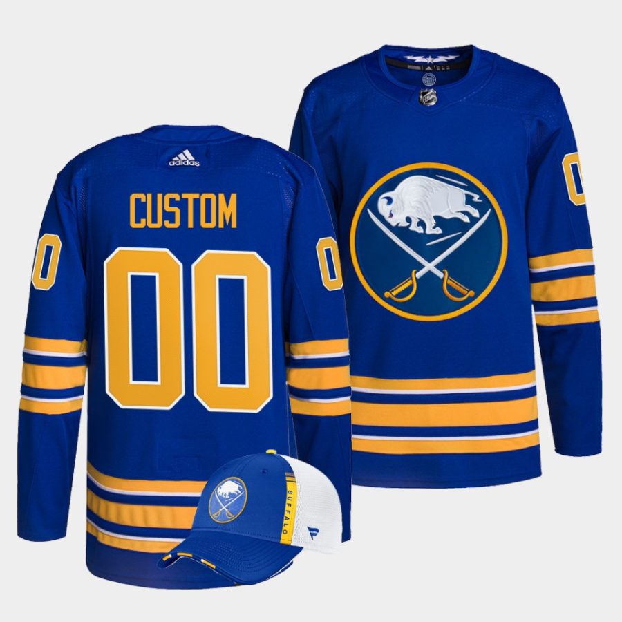 custom sabres royal 2022 nhl draft first round pick jersey