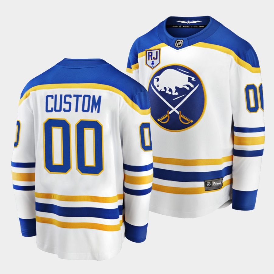 custom sabres white honor rick jeanneret patch rj night jersey