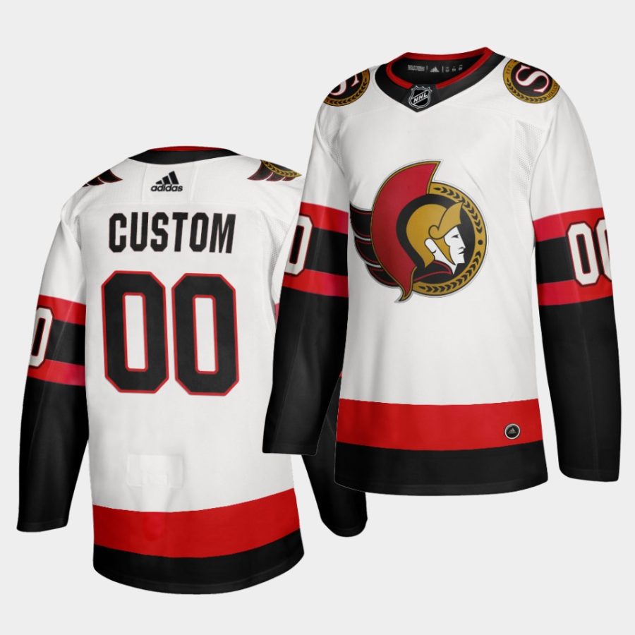 custom senators white road 2020 21 vintage jersey