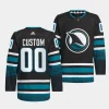 custom sharks black 2023 24cali fin 3rd alternate authentic pro jersey