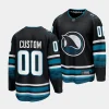 custom sharks black 2023 24cali fin 3rd alternate breakaway player jersey