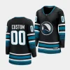 custom sharks black cali fin 3rd alternate women jerseys