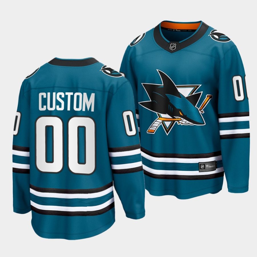 custom sharks teal 2022 23home the evolve jersey