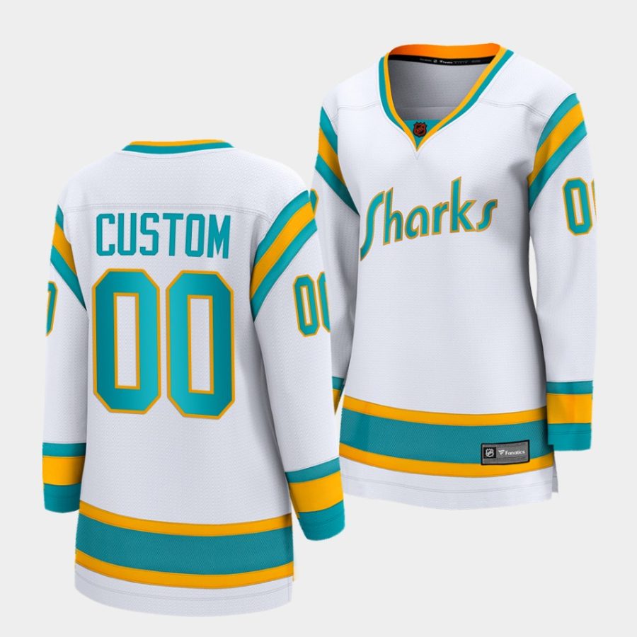 custom sharks white 2022special edition 2.0 breakaway player womenjersey