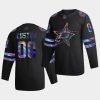 custom stars 2020 21 black iridescent holographic collection authentic jersey