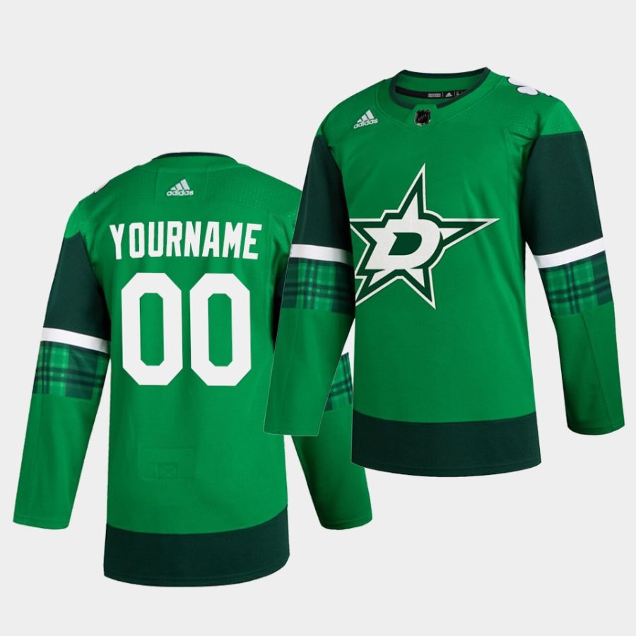 custom stars 2020 st. patricks day green jersey