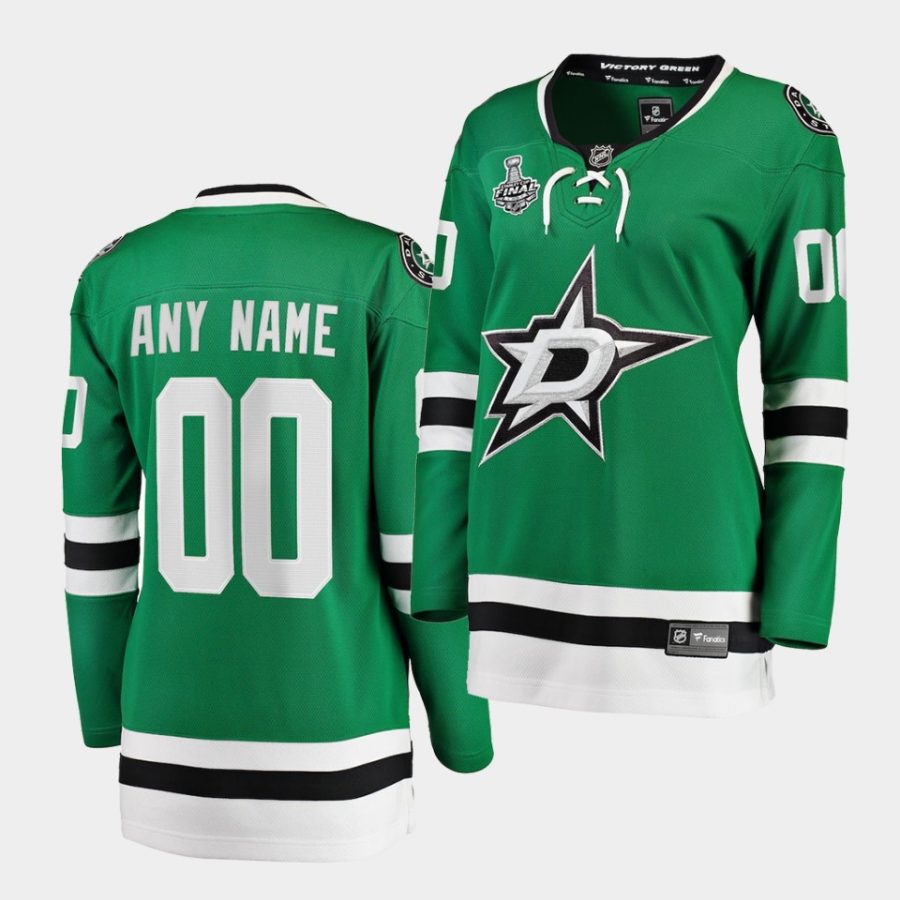 custom stars 2020 stanley cup final bound green home breakaway jersey